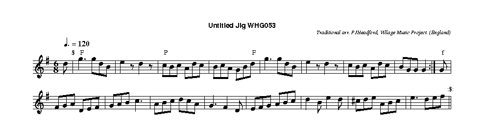 Untitled Jig - WHG053 - sheet music