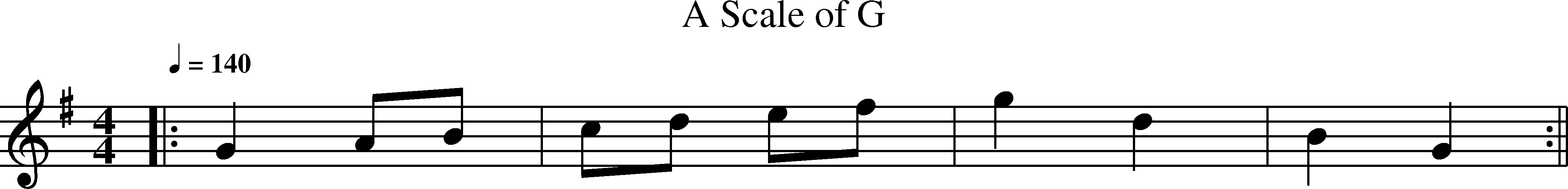 a simple scale in G